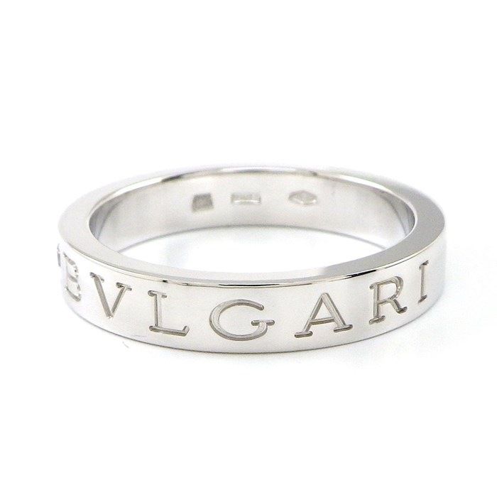 BVLGARI B-zero1 Essential Band Ring with Diamond - K18WG 18号