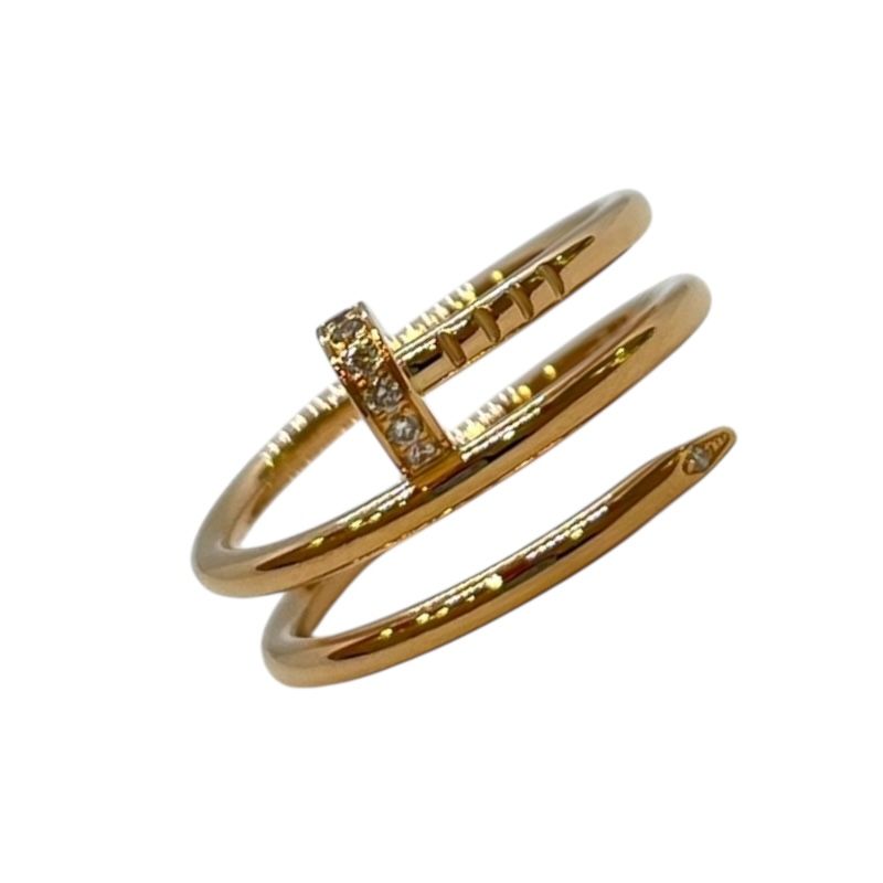 Cartier Juste un Clou Ring in 18K Pink Gold with Diamonds