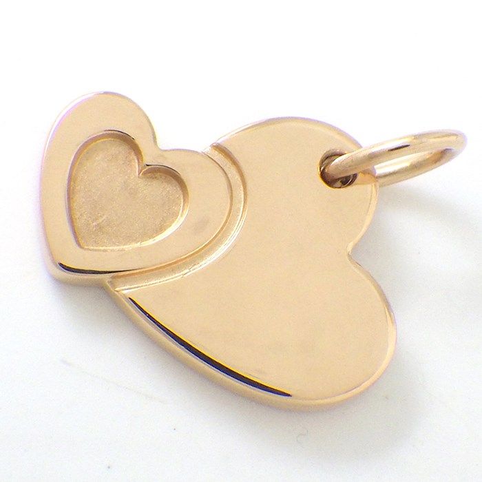 Tiffany & Co. Sweet Double Heart Pendant in K18 Pink Gold