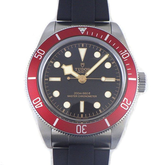 TUDOR Black Bay 7941A1A0RU Automatic Watch - Black Dial, Rubber Strap