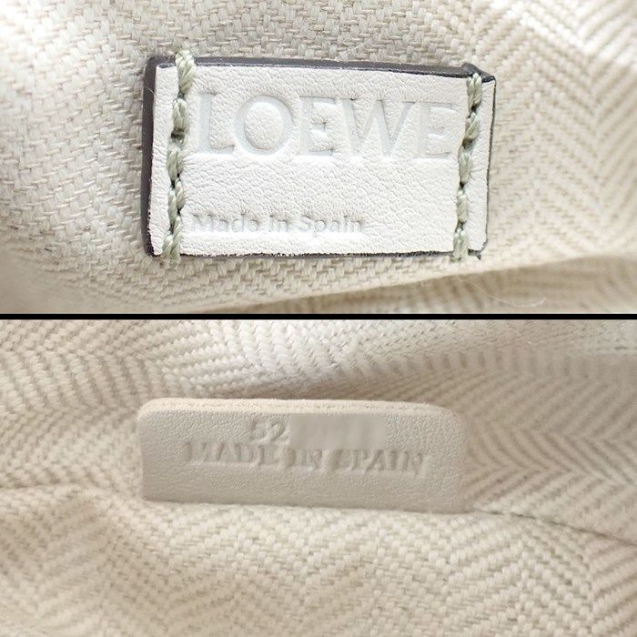LOEWE Mini Puzzle Handbag in White Rosemary Leather