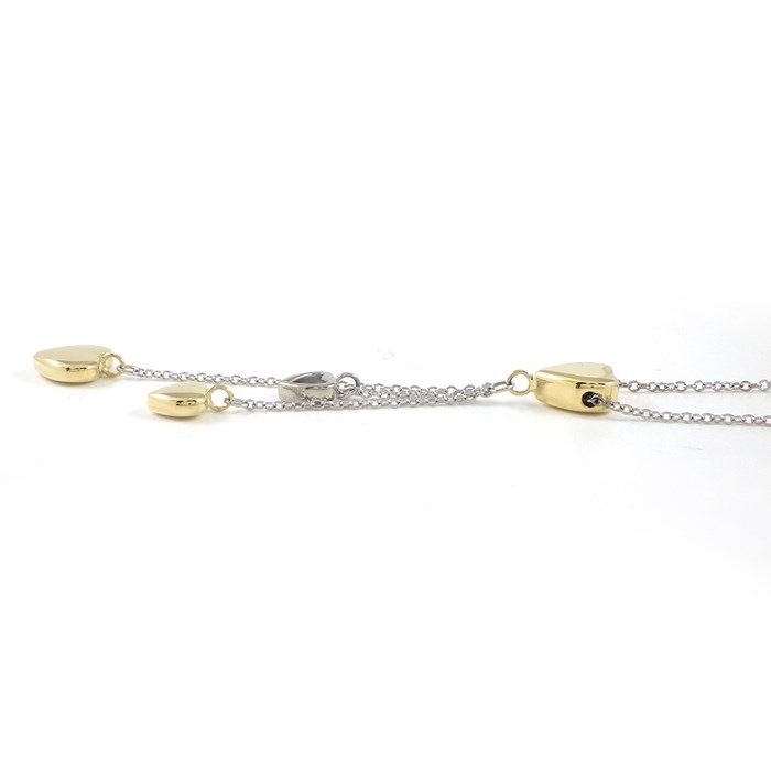 Tiffany & Co. Multi-Heart Drop Swing Necklace in K18YG & K18WG