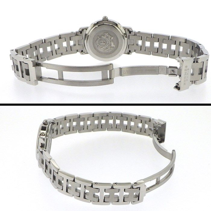 HERMES Clipper CL4.210 Date Quartz Watch with Blue Sunray Dial