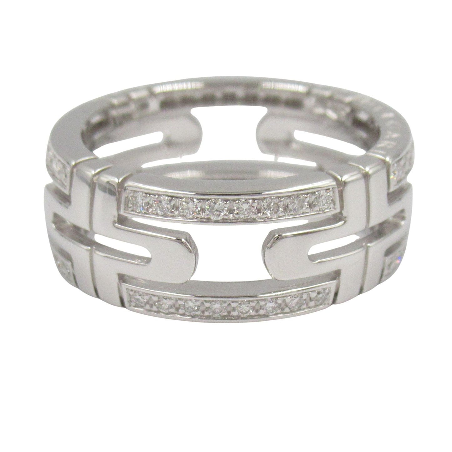 BVLGARI Parentesi Small Diamond Ring in 18K White Gold