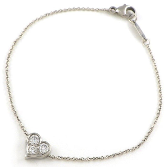 Tiffany & Co. Sentimental Heart Bracelet with Diamonds in Platinum
