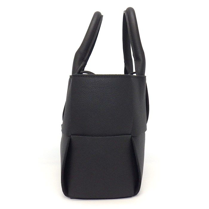 Bottega Veneta Mini Arco Tote in Black Lambskin with Gold Hardware