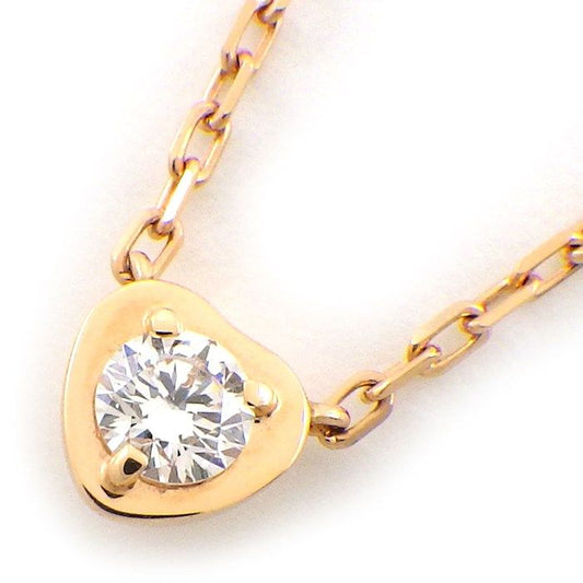 Cartier Heart Necklace with Diamond in K18 Pink Gold