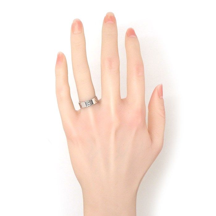 Cartier Love Ring Classic Model MM in 18K White Gold - Size 11