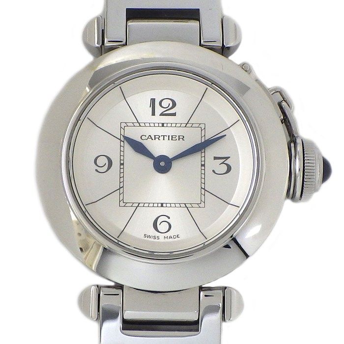 Cartier Miss Pasha W3140007 Silver Dial Stainless Steel Watch