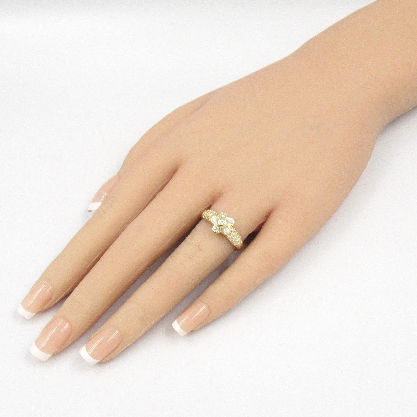 Ponte Vecchio Diamond Ring in 18K Yellow Gold - Size 15