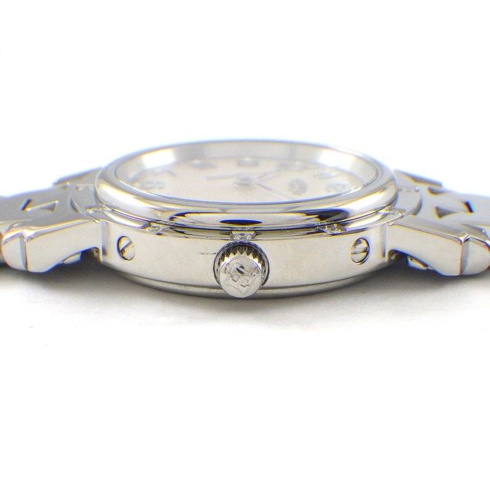 HERMES Clipper Nacre CL4.230 Diamond Bezel Pink Shell Dial Watch