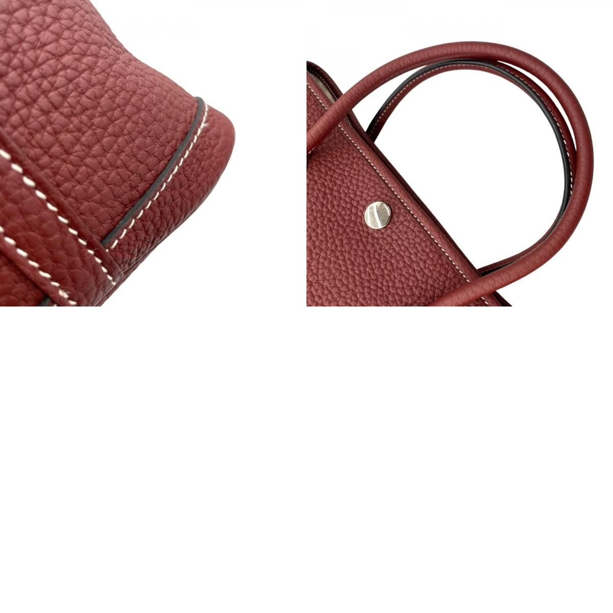 HERMES Garden Party TPM Handbag in Rouge Ash - Exquisite Craftsmanship