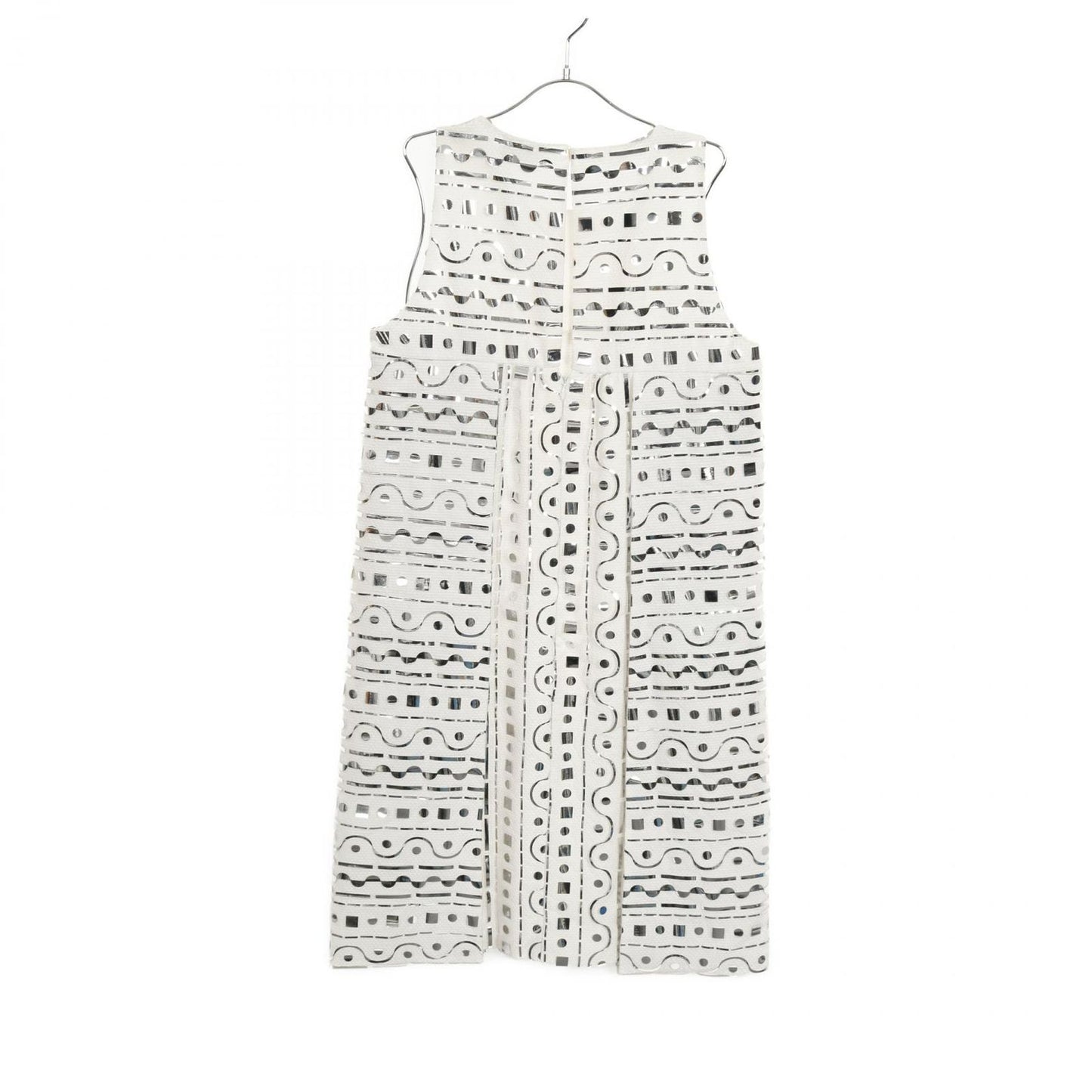 FENDI White & Silver Cotton Dress - Timeless Elegance