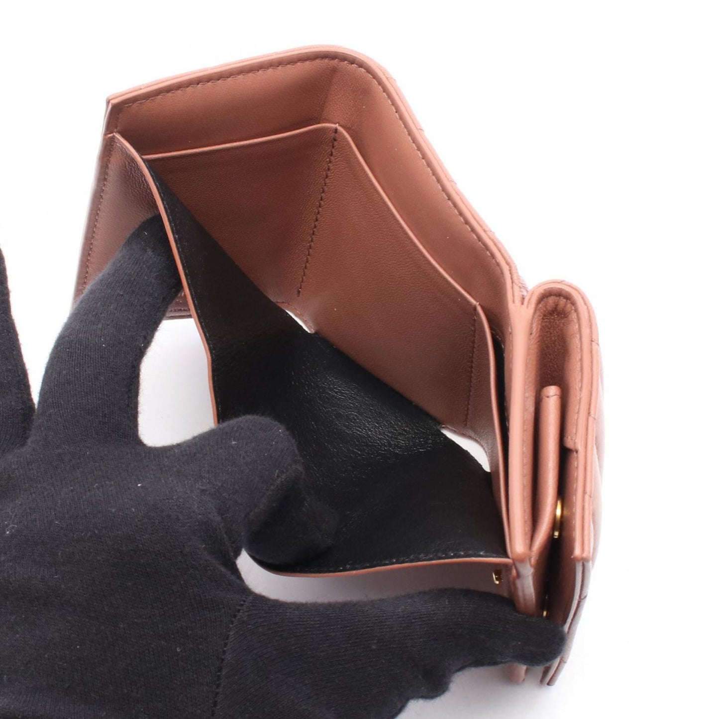 SAINT LAURENT Origami Tiny Wallet in Brown Leather - Exquisite Craftsmanship