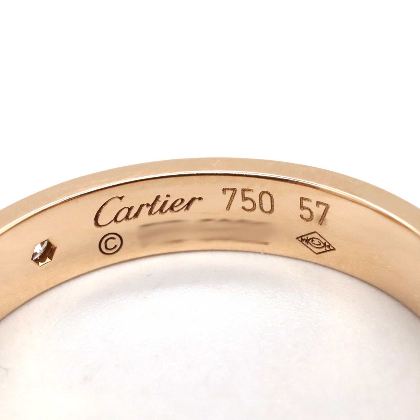 Cartier Mini Love Ring in 18K Pink Gold with Diamonds