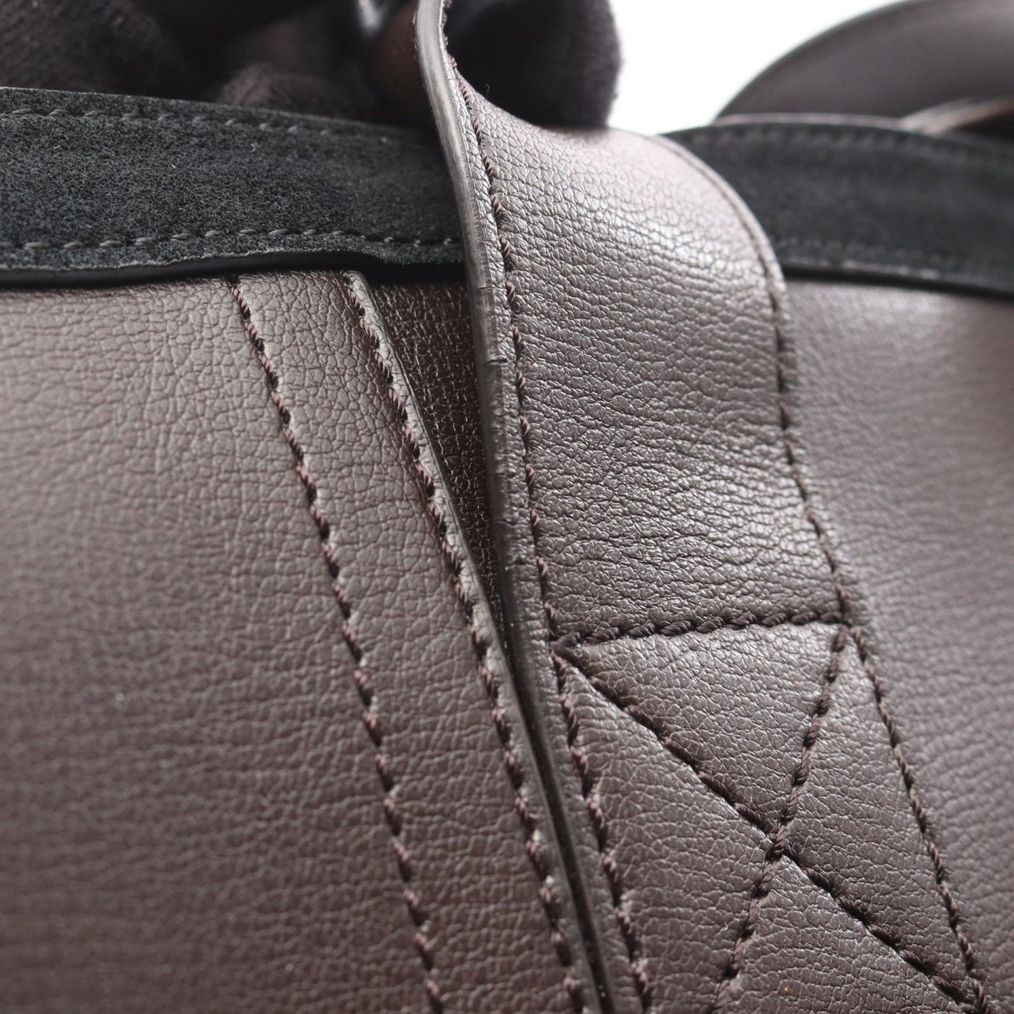 TOD'S Bordeaux & Dark Brown Leather Suede Tote Bag - Unisex
