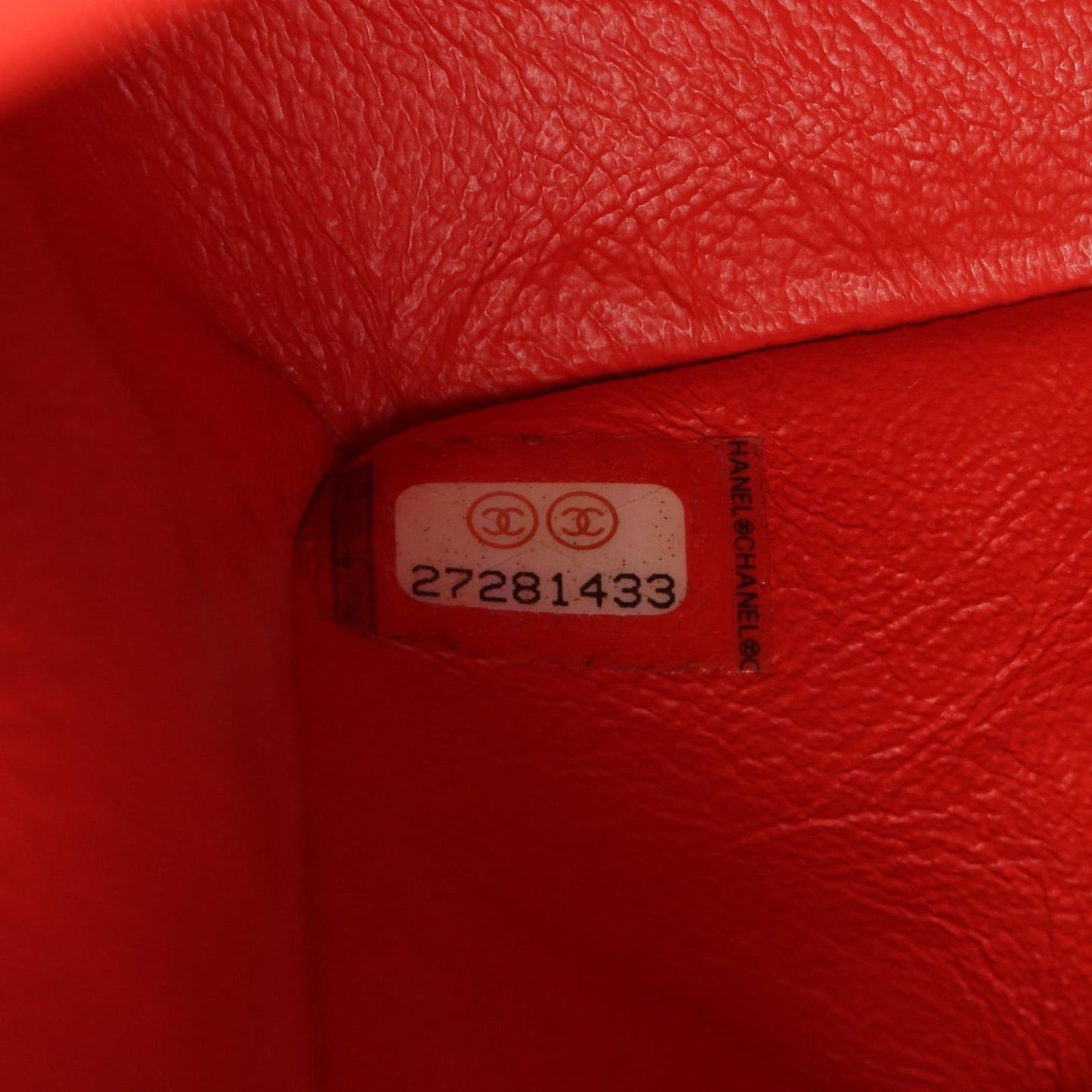 CHANEL Matelassé Double Flap Shoulder Bag in Red Leather