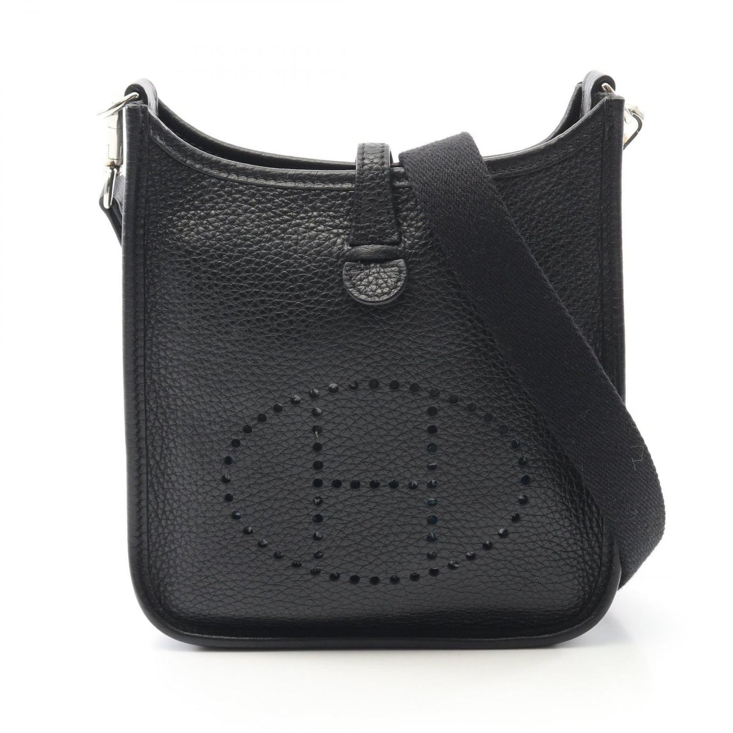 HERMES Evelyne TPM Black Leather Shoulder Bag - Timeless Elegance
