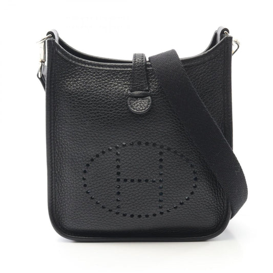 HERMES Evelyne TPM Black Leather Shoulder Bag - Timeless Elegance