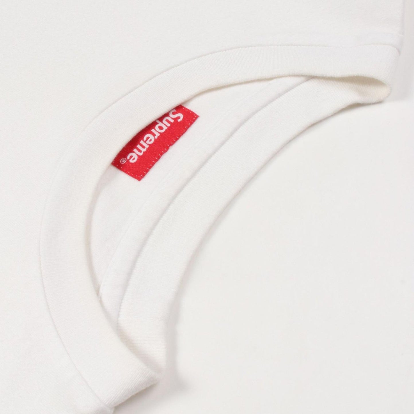 Supreme Mesh Stripe Pocket Cotton T-Shirt - Exclusive White Edition
