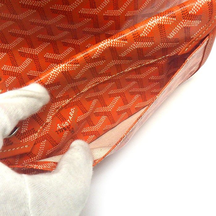 Goyard Saint Louis PM Tote Bag in Orange Goyardine Canvas