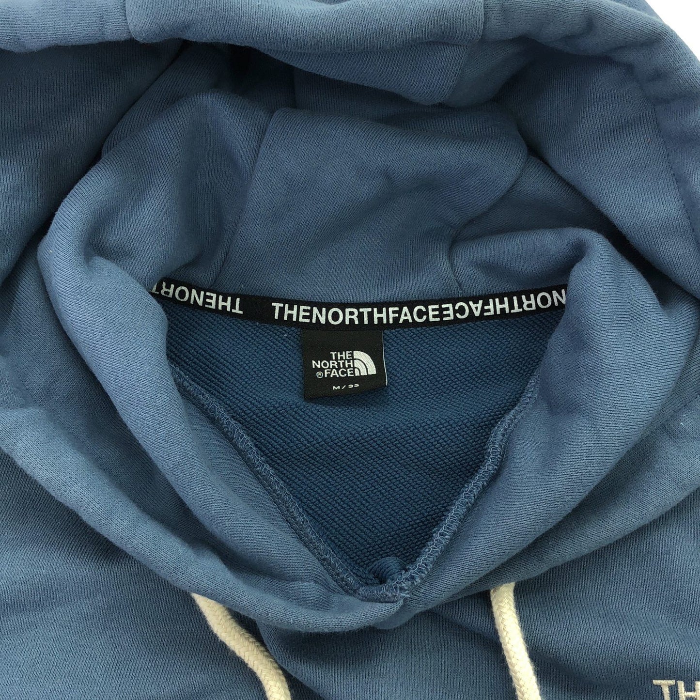 THE NORTH FACE WHITE LABEL Blue Cotton Pullover Hoodie - Size M