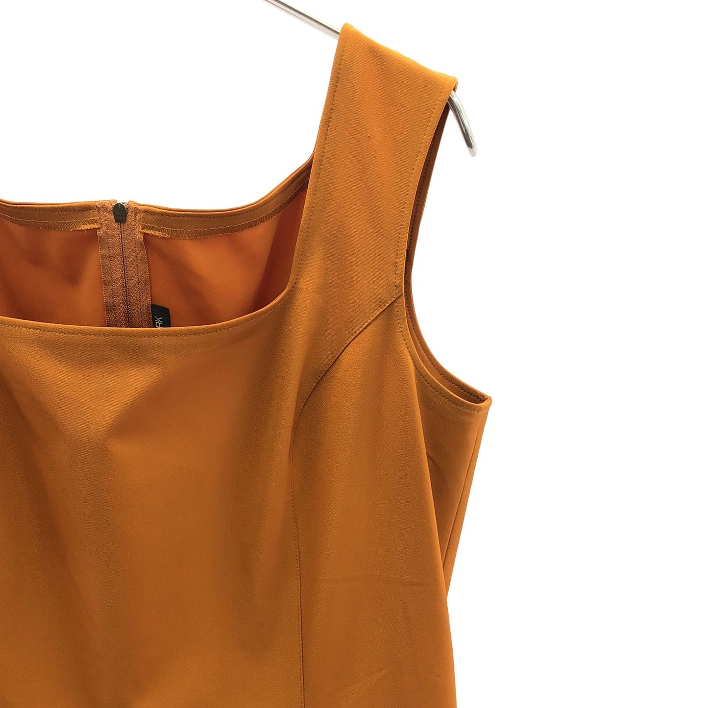 FOXEY NEW YORK Elegant Orange Sleeveless Dress - Size 42