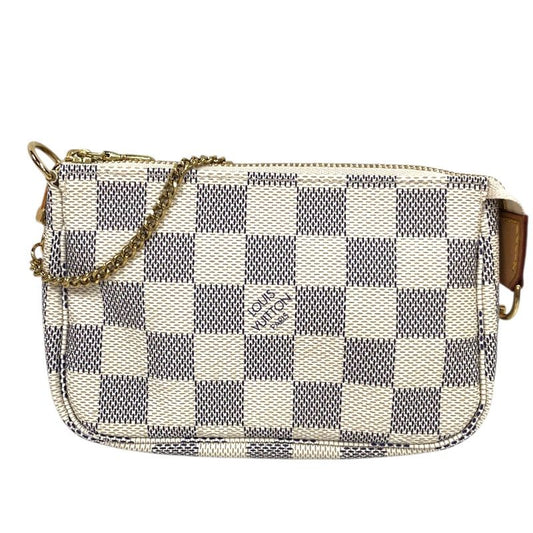 Louis Vuitton Mini Pochette Accessoires N58010 - White Damier Azur Canvas