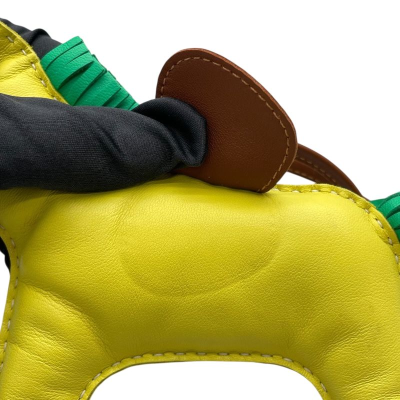 HERMES Rodeo GM Charm in Lime, Mint, and Fawn - Exquisite Craftsmanship