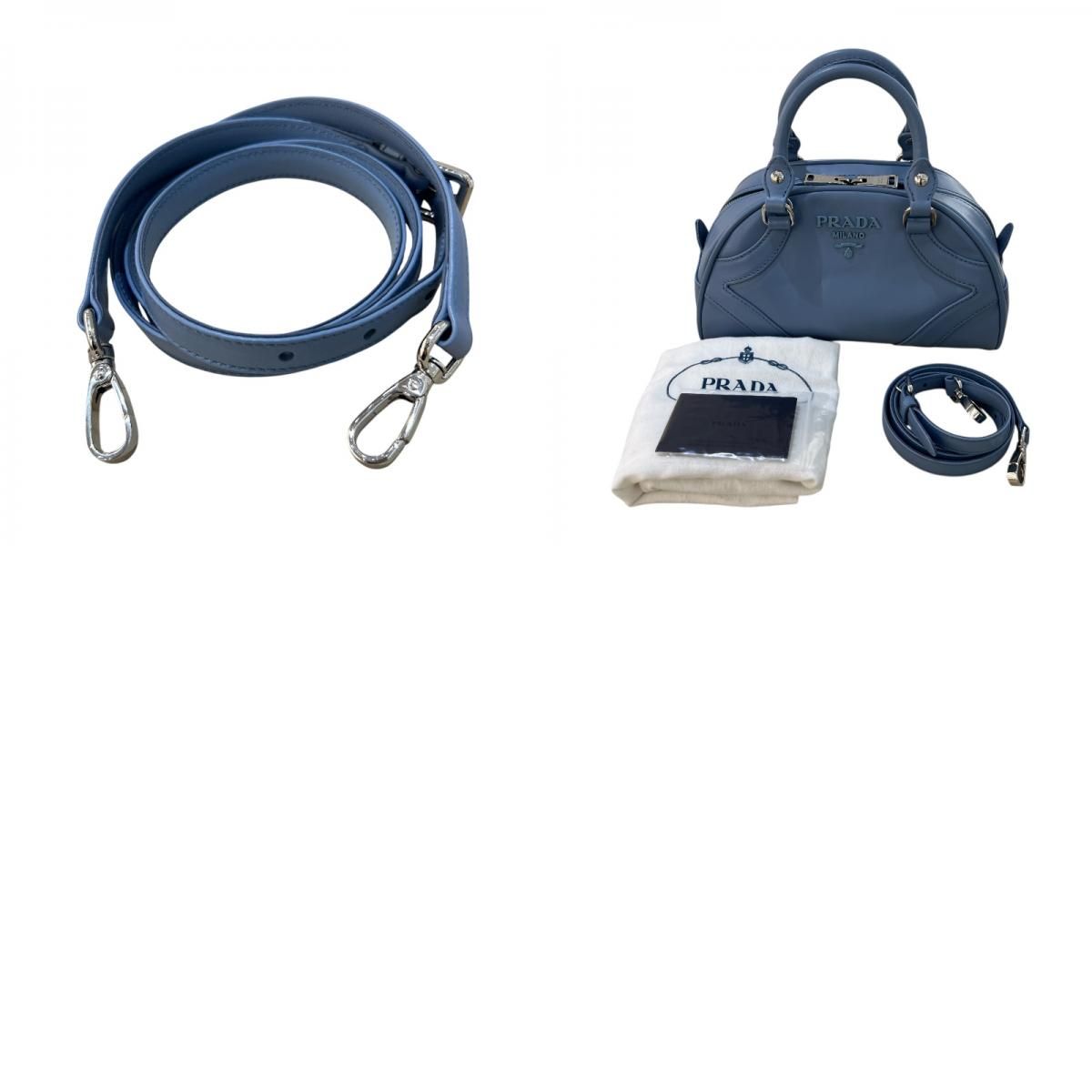 PRADA Monochrome Bowling Bag in Light Blue - Exquisite Craftsmanship