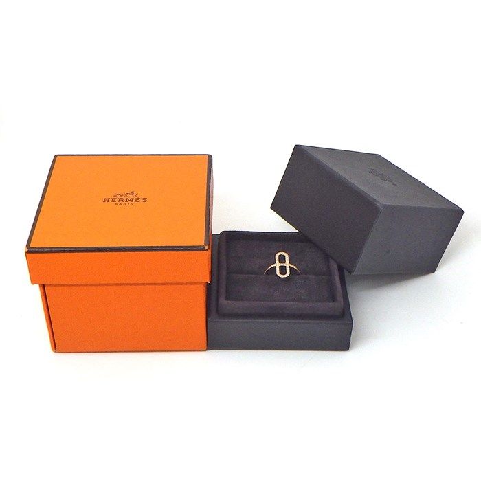 HERMES Ever Chaine d'Ancre Diamond Ring in K18 Pink Gold