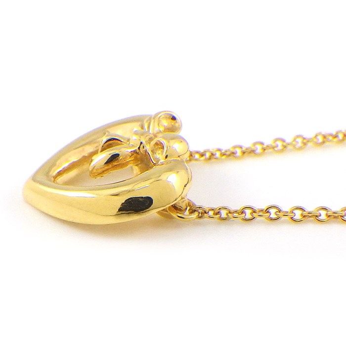 Tiffany & Co. Heart with Bow Necklace in K18 Yellow Gold