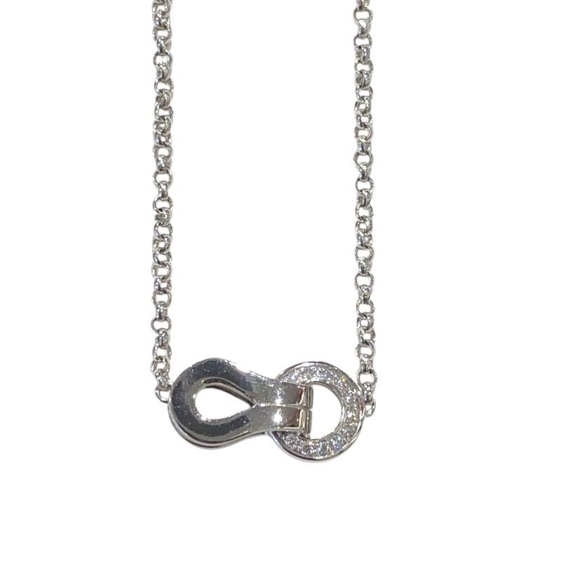 Cartier Agrafe Necklace in 750WG with Diamonds - Exquisite Luxury