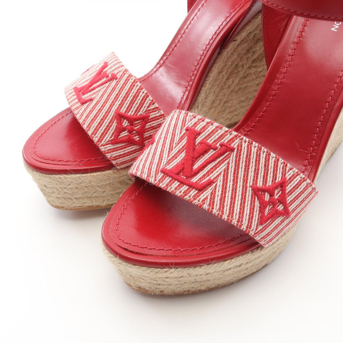 Louis Vuitton Sail Away Red Leather Sandals - Size 35.5