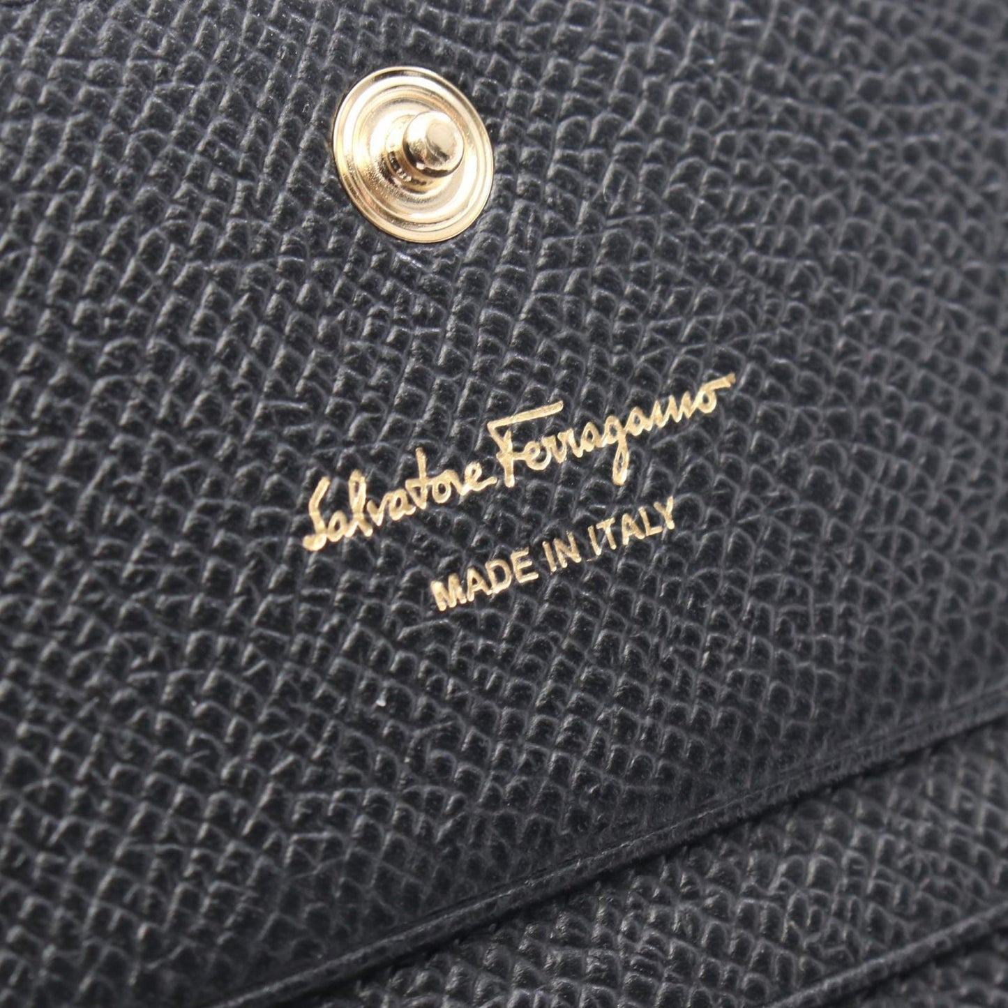 Salvatore Ferragamo Vara Ribbon Black Leather Wallet - Exquisite Craftsmanship