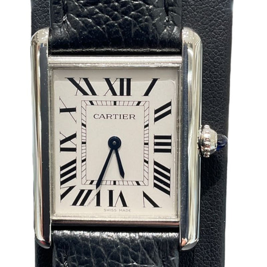 Cartier Tank Must LM WSTA0041 White Stainless Steel Women's Watch