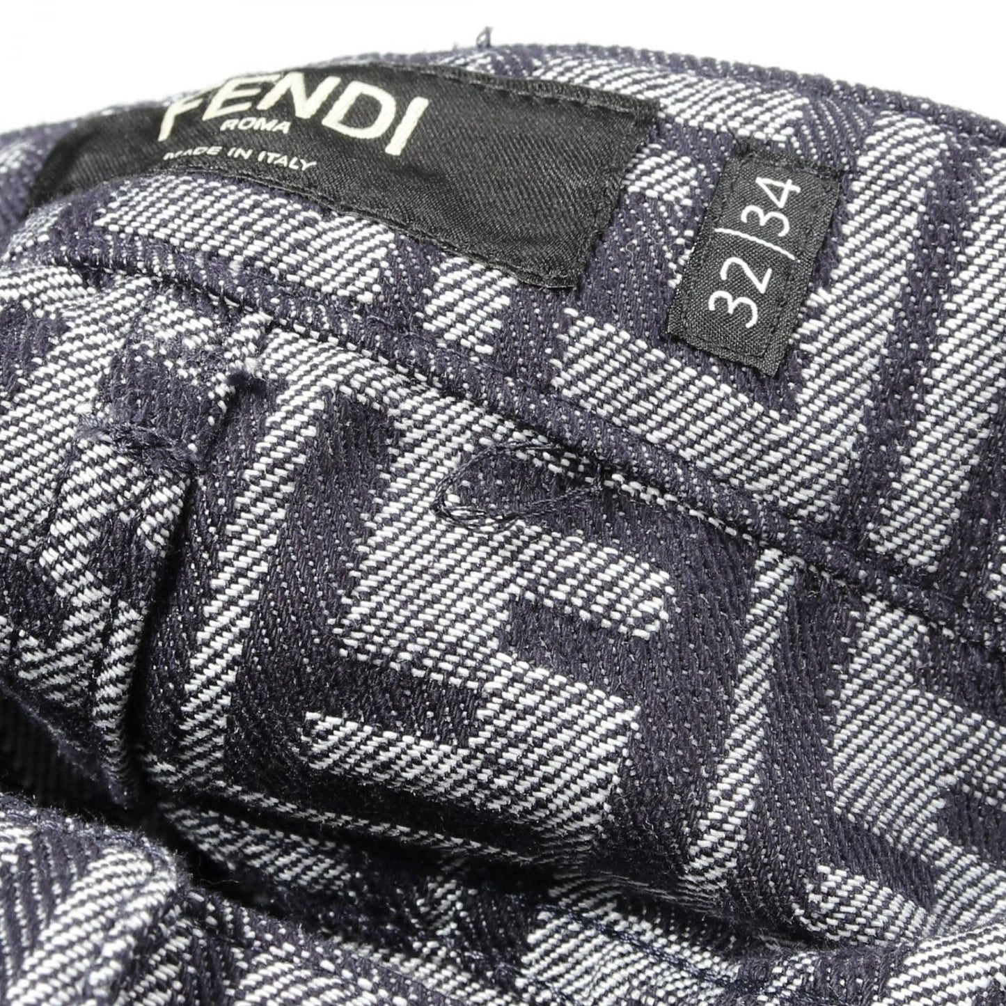 FENDI Zucchino Denim Pants in Navy - Size 32