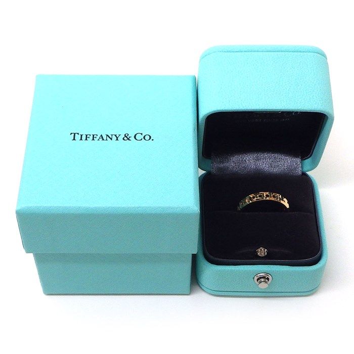 Tiffany & Co. T True Narrow Ring in K18 Pink Gold - Size 9