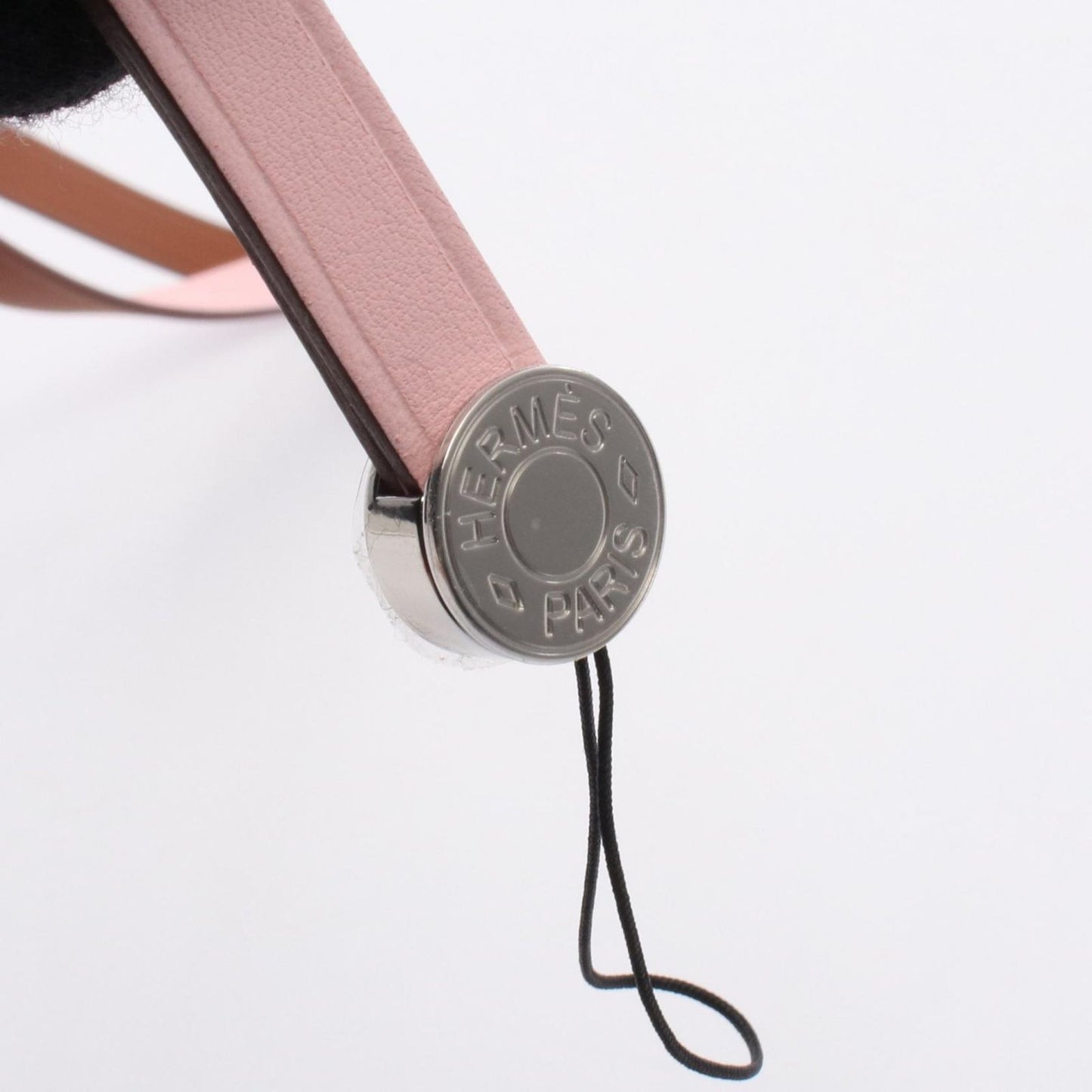 HERMES Serre Neck Strap in Rose Sakura & Gold - Unused Luxury Accessory
