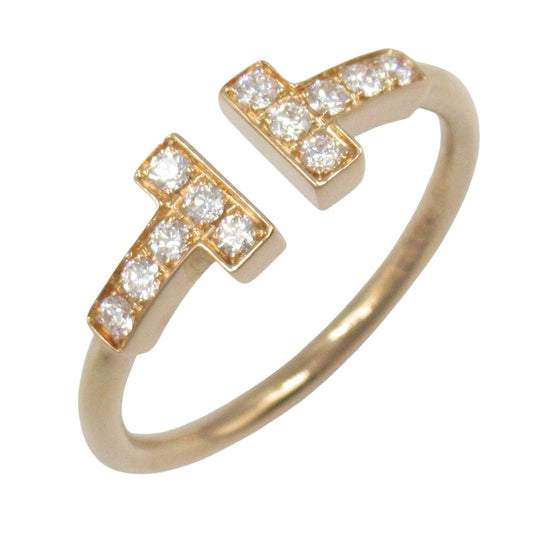 TIFFANY & CO T Wire Diamond Ring in 18K Pink Gold - Size 9