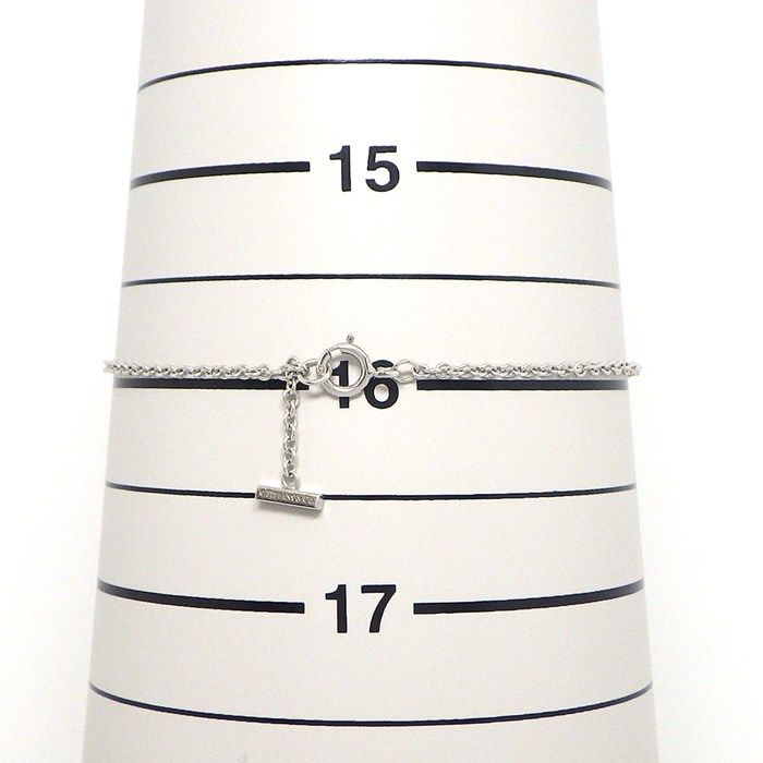 Tiffany & Co. T Smile Bracelet with Blue Topaz in K18 White Gold