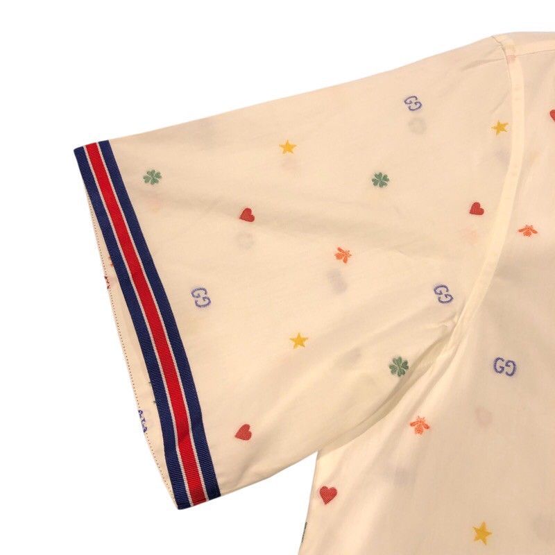 GUCCI Cotton Bowling Shirt - Iconic Pattern, Size 50