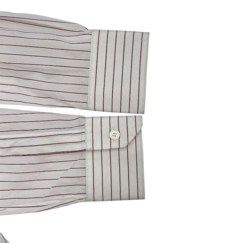 CELINE Striped Cotton Shirt - White - Men's Long Sleeve Elegance
