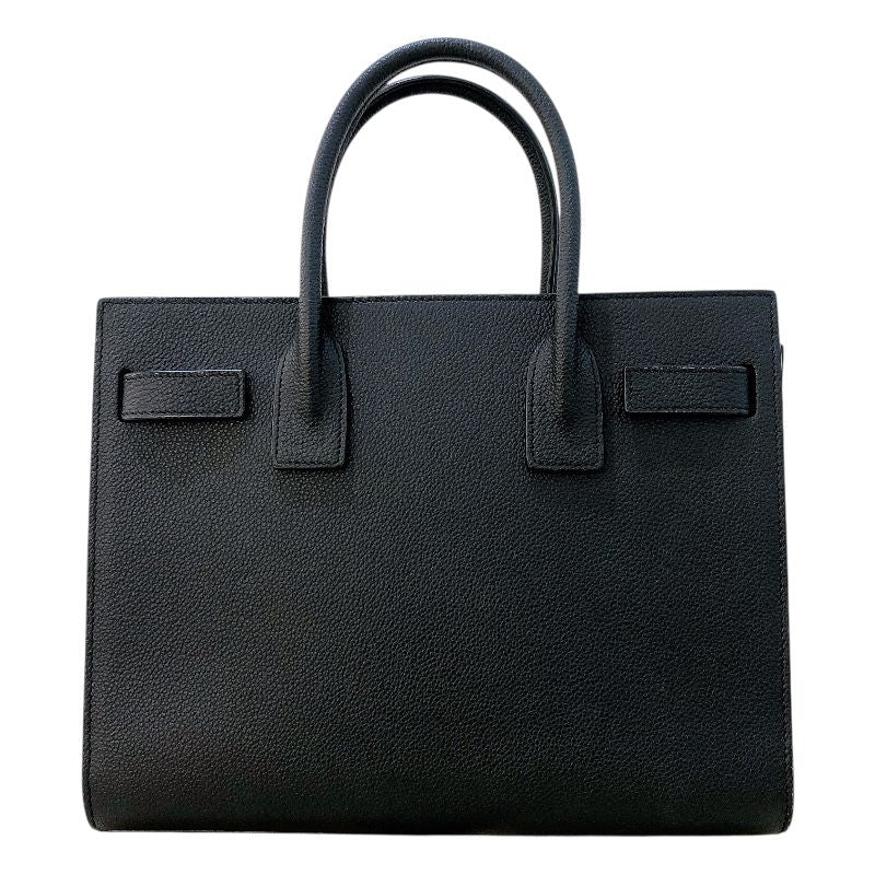 SAINT LAURENT Sac De Jour Baby Black Leather Handbag