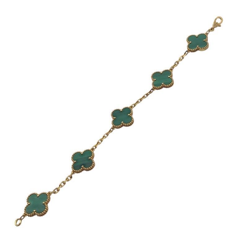 Van Cleef & Arpels Vintage Alhambra 5-Panel Bracelet in K18 Gold