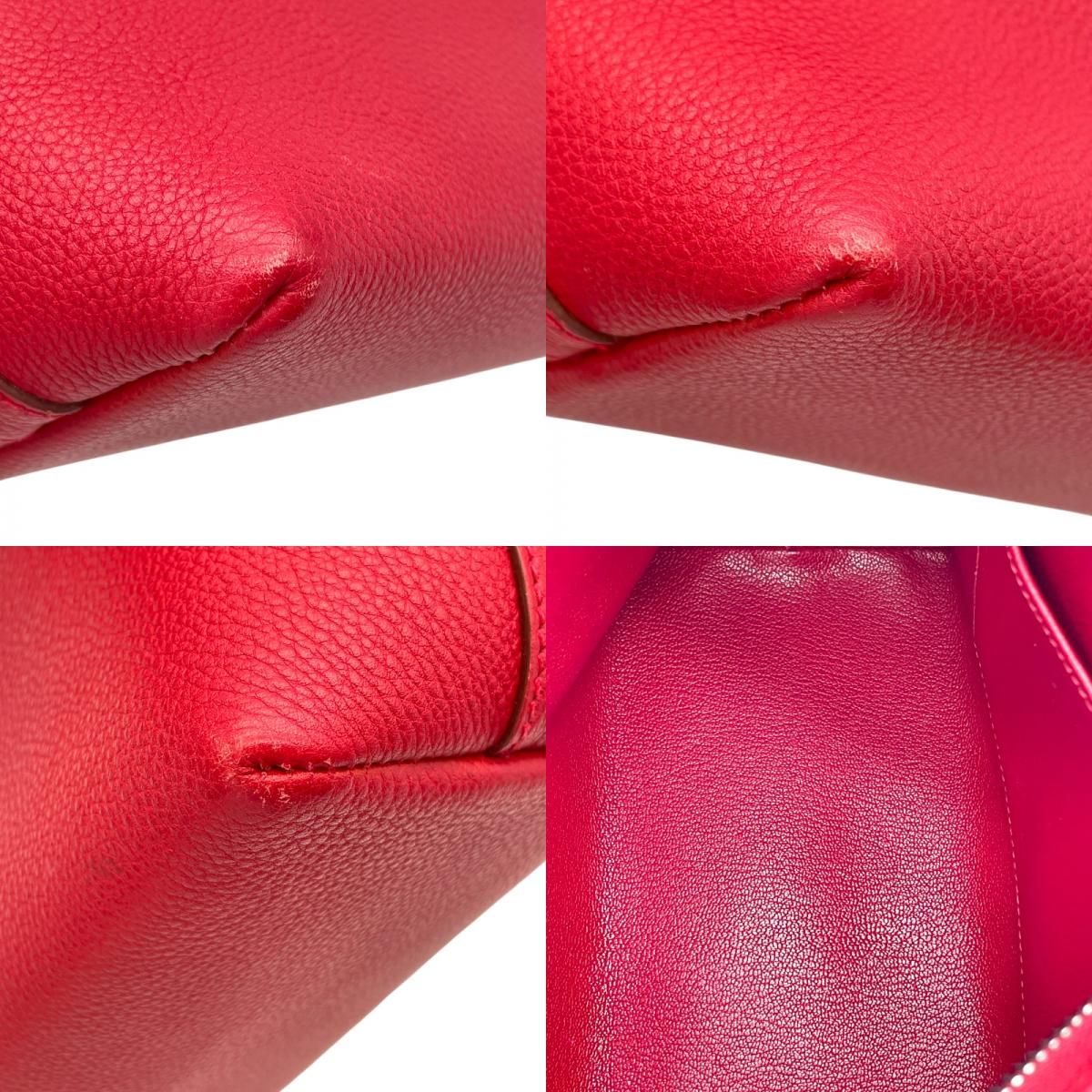 HERMES Berlingot PM Rouge Vif Togo Leather Shoulder Bag