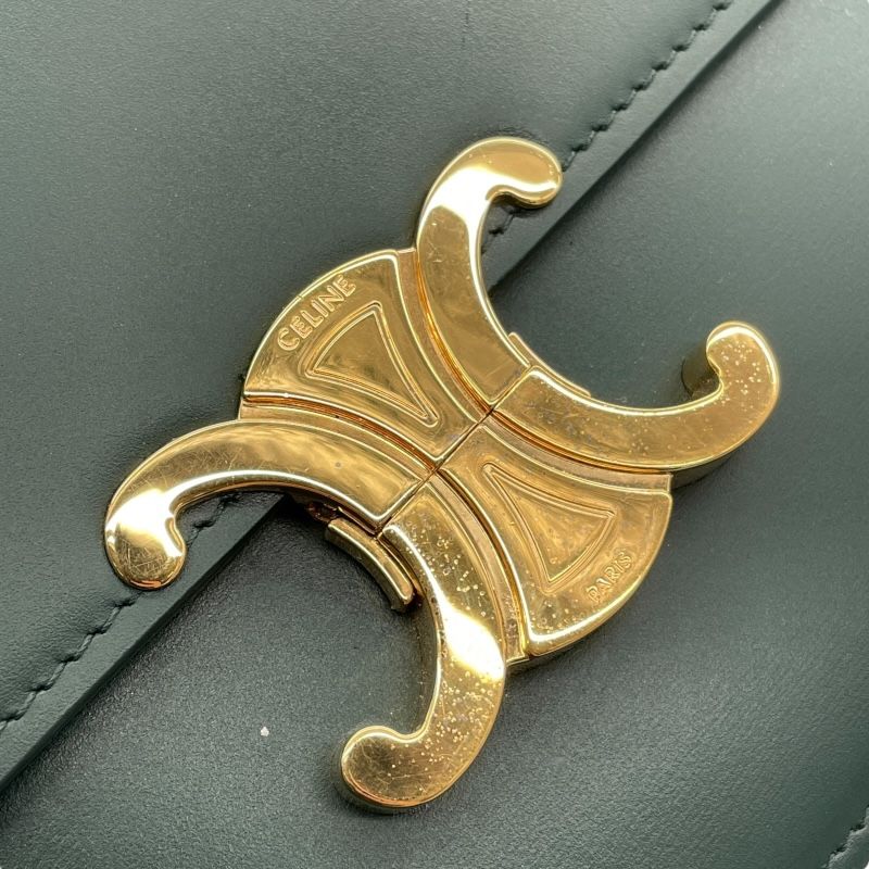 CELINE Classic Triomphe Bag in Amazon Shiny Calfskin
