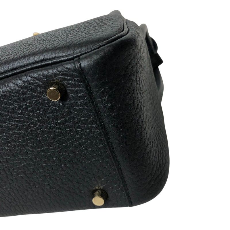 HERMES Lindy Mini Black & Gold Hardware - Timeless Elegance