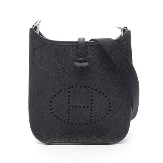 HERMES Evelyne TPM Shoulder Bag in Black Leather - Timeless Elegance