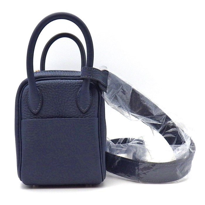 HERMES Lindy Mini Shoulder Bag - Blue de Prusse, 2024 Edition